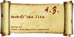 Andráska Zita névjegykártya