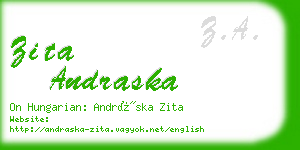 zita andraska business card